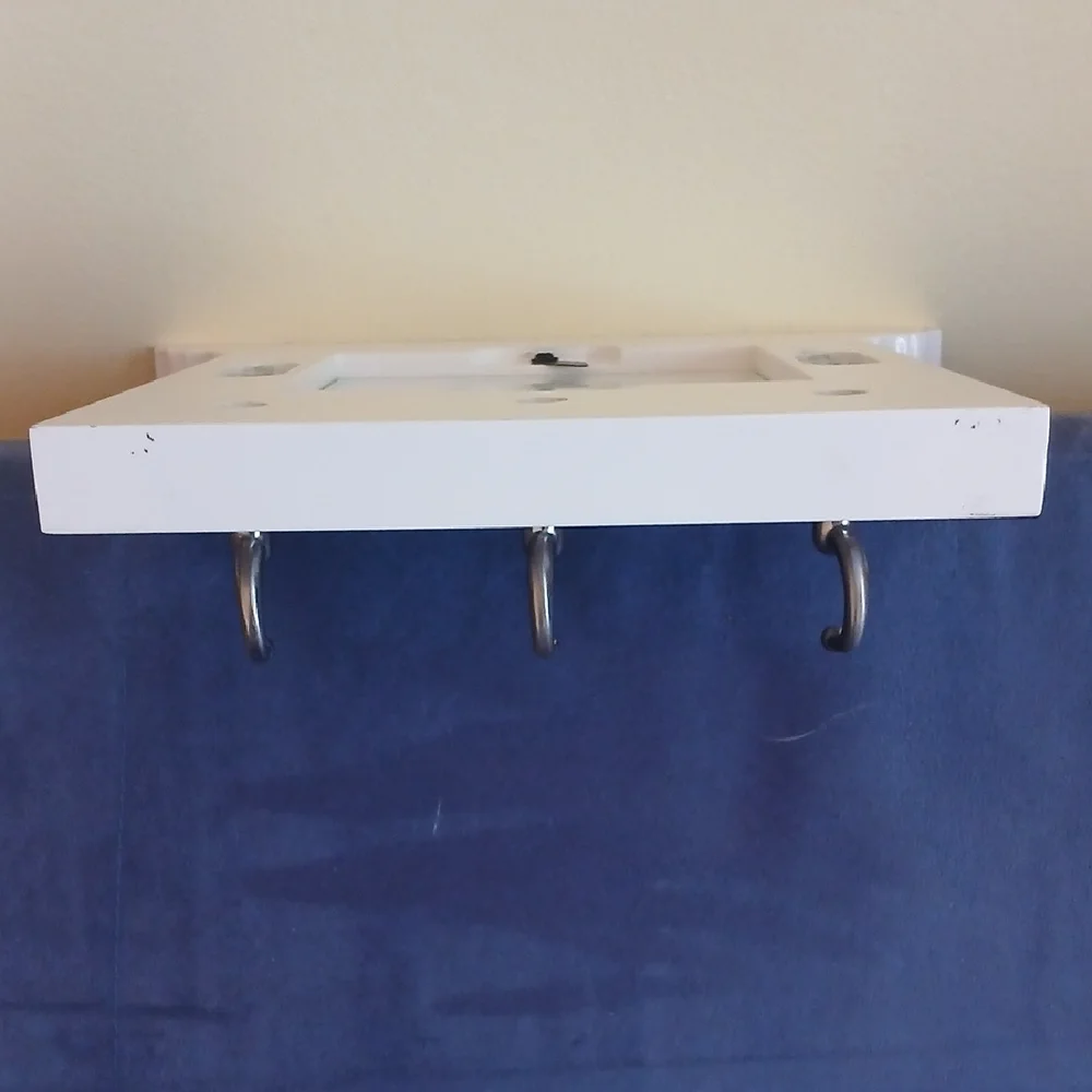 White Wall Frame with Hooks